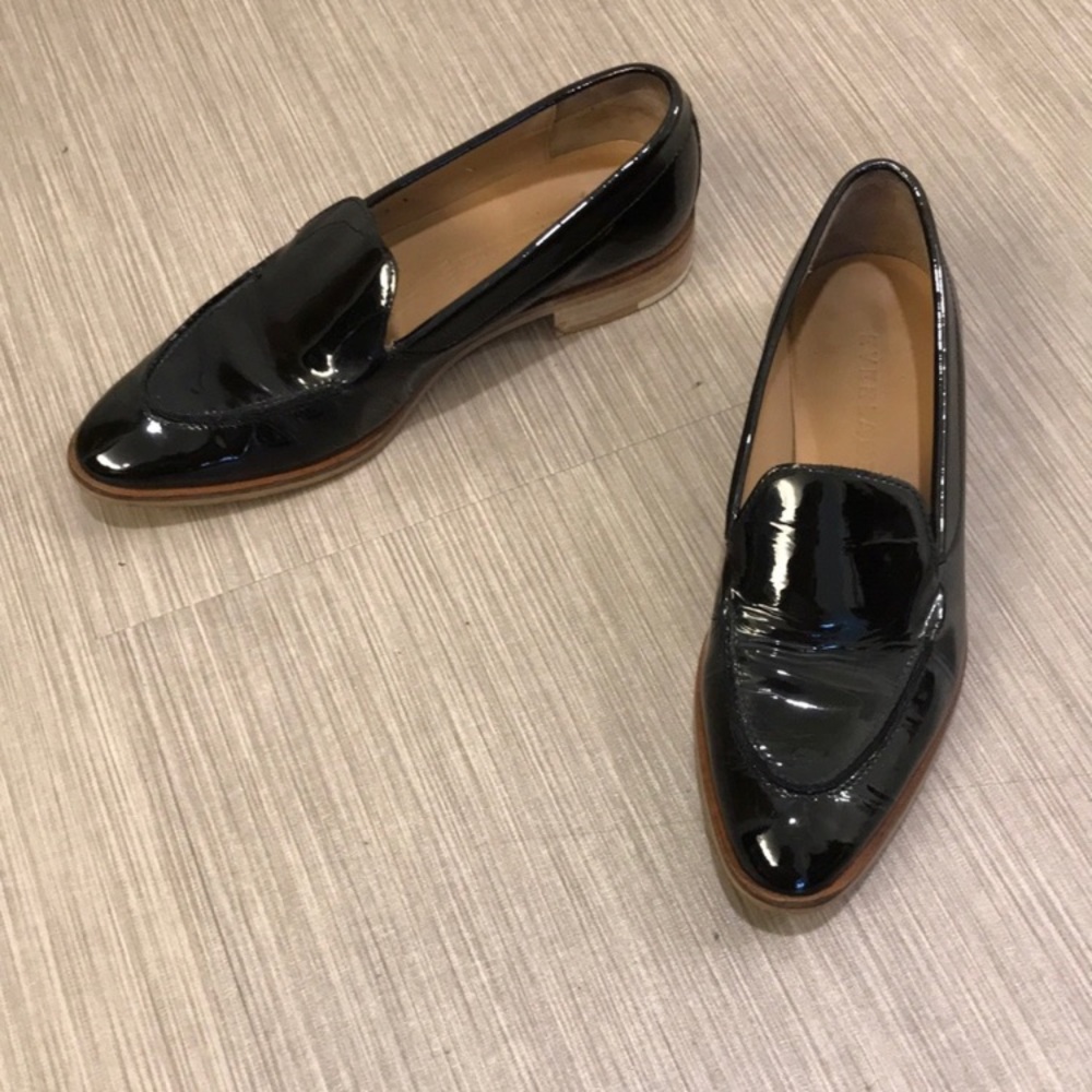 Everlane Black Patent Leather Loafers